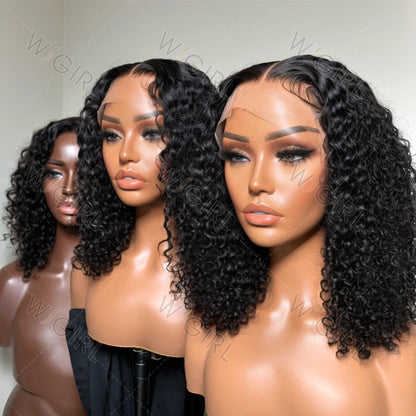 Curly Short Bob 220% HD 13X6 Lace Frontal Human Hair Wigs Deep Wave 13X4 Lace Front Wig 5X5 Closure Brazilian Remy Hair Wig