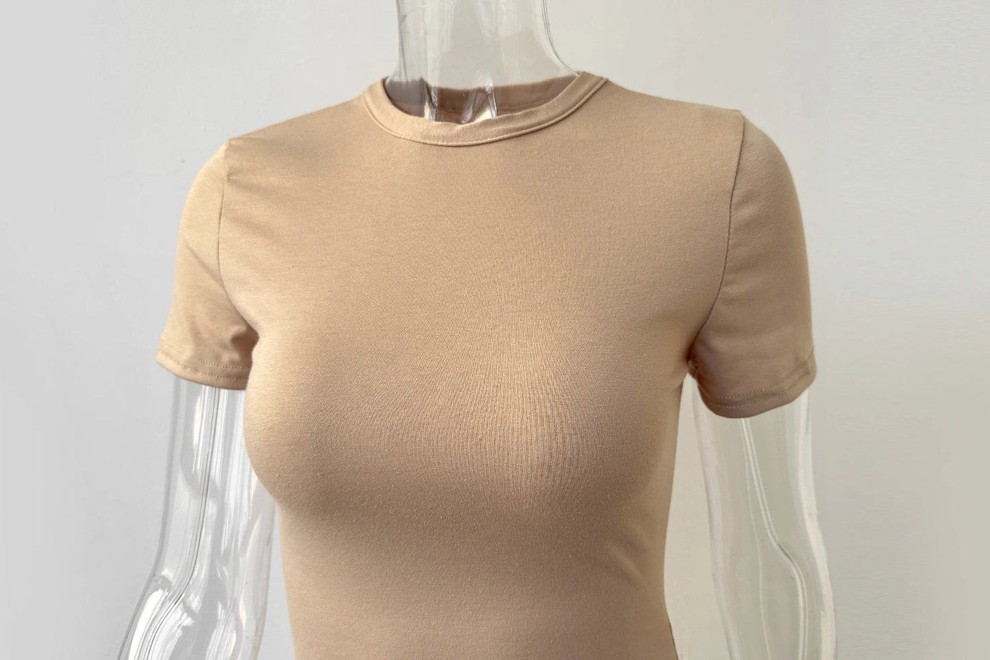 Sexy Side Slit Short Sleeve Wrap Buttocks  Round Neck Dress 2024 Summer Drawstring Tie Up Women's Clothing