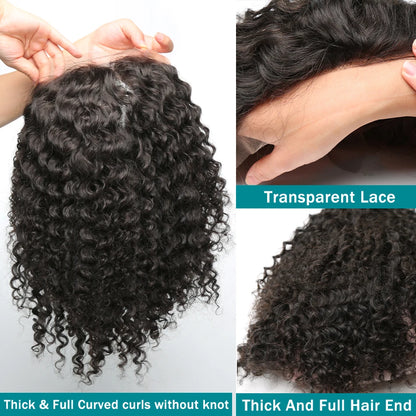 Curly Short Bob 220% HD 13X6 Lace Frontal Human Hair Wigs Deep Wave 13X4 Lace Front Wig 5X5 Closure Brazilian Remy Hair Wig