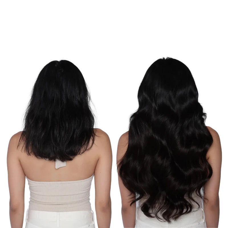 Body Wave Clip in Hair Extensions Real Human Hair Clip ins 100% Brazilian Hair Seamless Clip in Hair  For Women 120 Gram