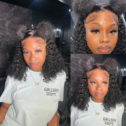 Curly Short Bob 220% HD 13X6 Lace Frontal Human Hair Wigs Deep Wave 13X4 Lace Front Wig 5X5 Closure Brazilian Remy Hair Wig