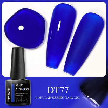 MEET ACROSS 5ml Pink Dried Flower Gel Nail Polish Natural Flower Fairy Nail Art Gel Soak Off UV LED Painting Varnishes For Nails