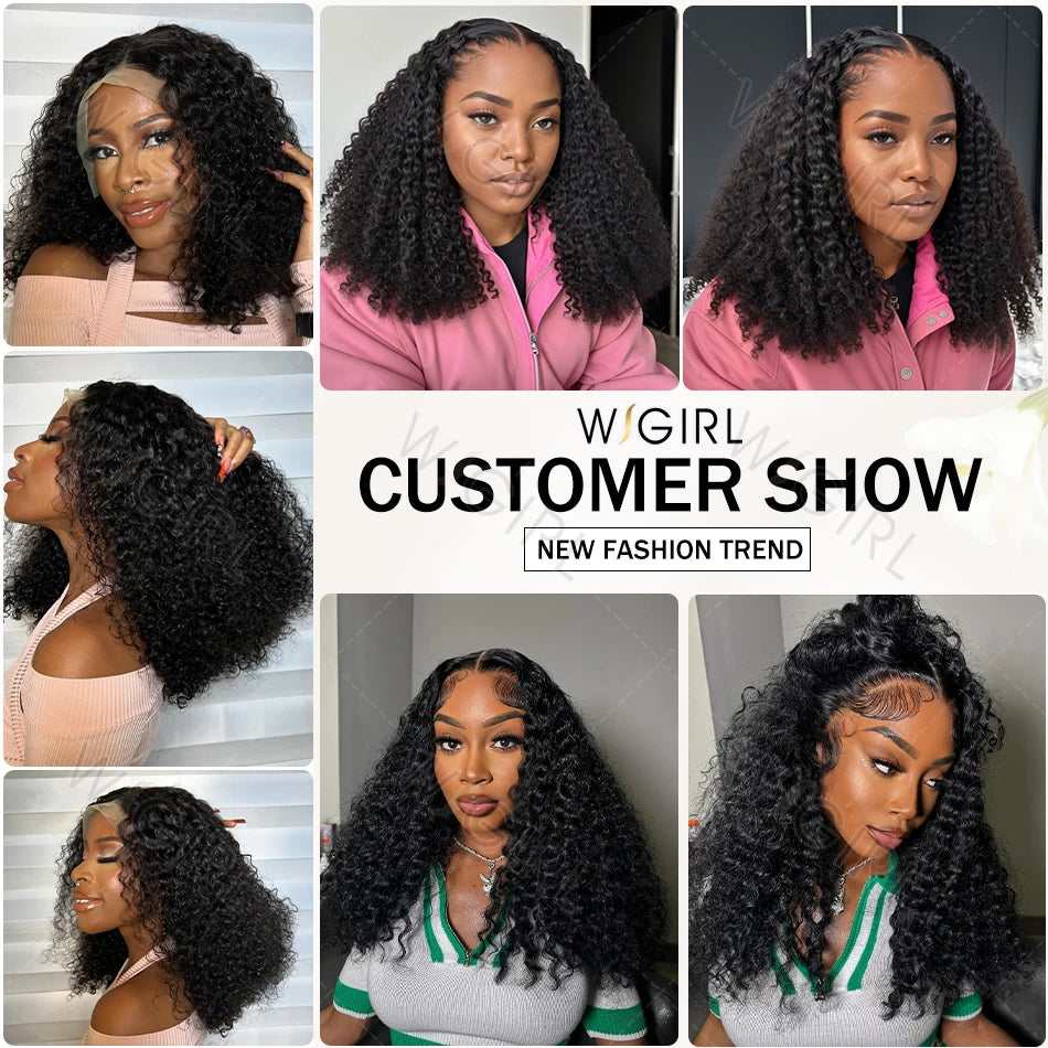 Curly Short Bob 220% HD 13X6 Lace Frontal Human Hair Wigs Deep Wave 13X4 Lace Front Wig 5X5 Closure Brazilian Remy Hair Wig