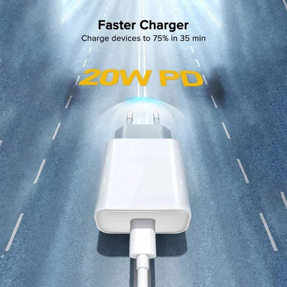 20W Fast Charger For iPhone 13 mini 12 11 pro  14 Pro Max Plus X XR XS USB Type C Fast Charging Charger Cable Accessories