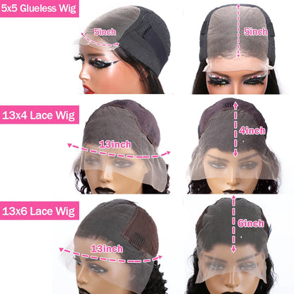 220 Density Body Wave Short Bob 13x4 13x6 Transparent Lace Front Human Hair Wigs 5x5 HD Pre Plucked Lace Frontal Wig For Women