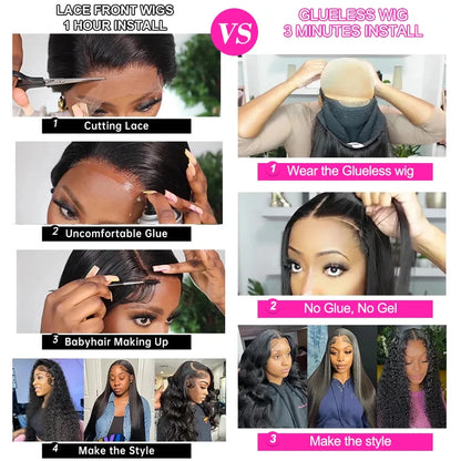 220 Density Body Wave Short Bob 13x4 13x6 Transparent Lace Front Human Hair Wigs 5x5 HD Pre Plucked Lace Frontal Wig For Women