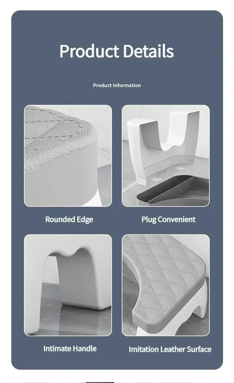 Waterproof Squatty Potty Toilet Stool Toilet Foot Stool Squat Stool For Pregnant Woman Children Adult Old People