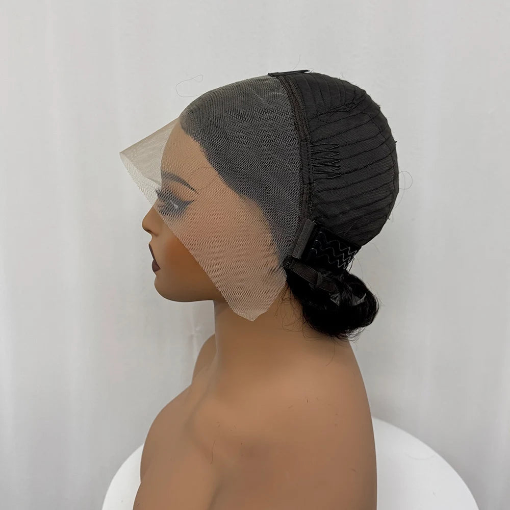 Wholesale 1/2/5 pcs 13x4 Lace Frontal Short Pixie Cut Straight Wavy Human Hair Wigs 180% Density Lace Front Wig for Black Women