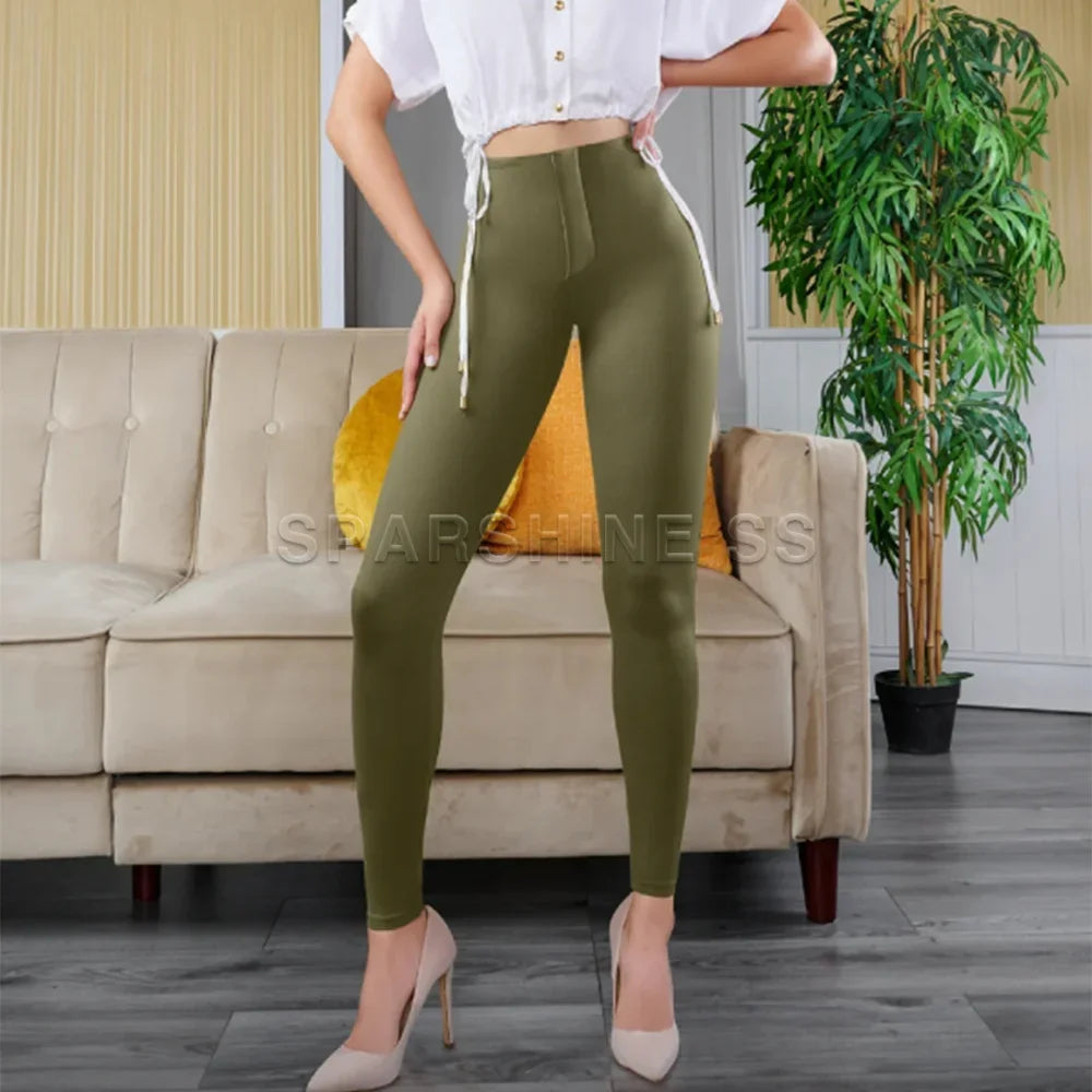 2024 Women Seamless Hip Lifting Leggings High Waist Fitness Pants Push Up Yoga Gym Trainer Trousers Solid Color Fashion Pant