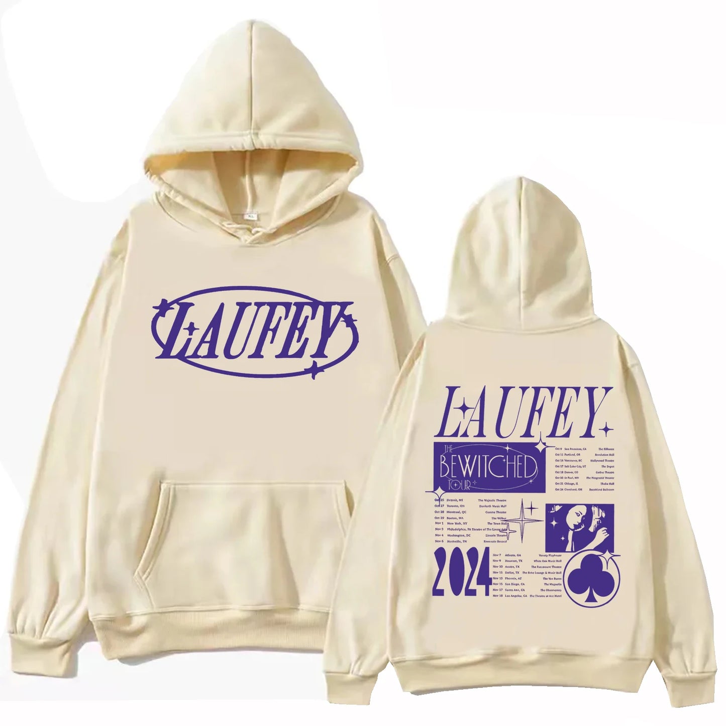 Laufey Tour 2024 Hoodie Harajuku Hip Hop Pullover Top Man Woman Sweatshirt Fans Gift Hooded Streetwear Comfortable Soft Clothing